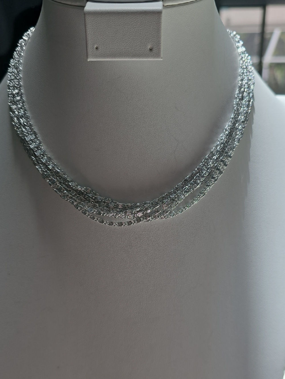 Sarah Coventry Silver Multi-Strand Rope Chain Necklace - Silver